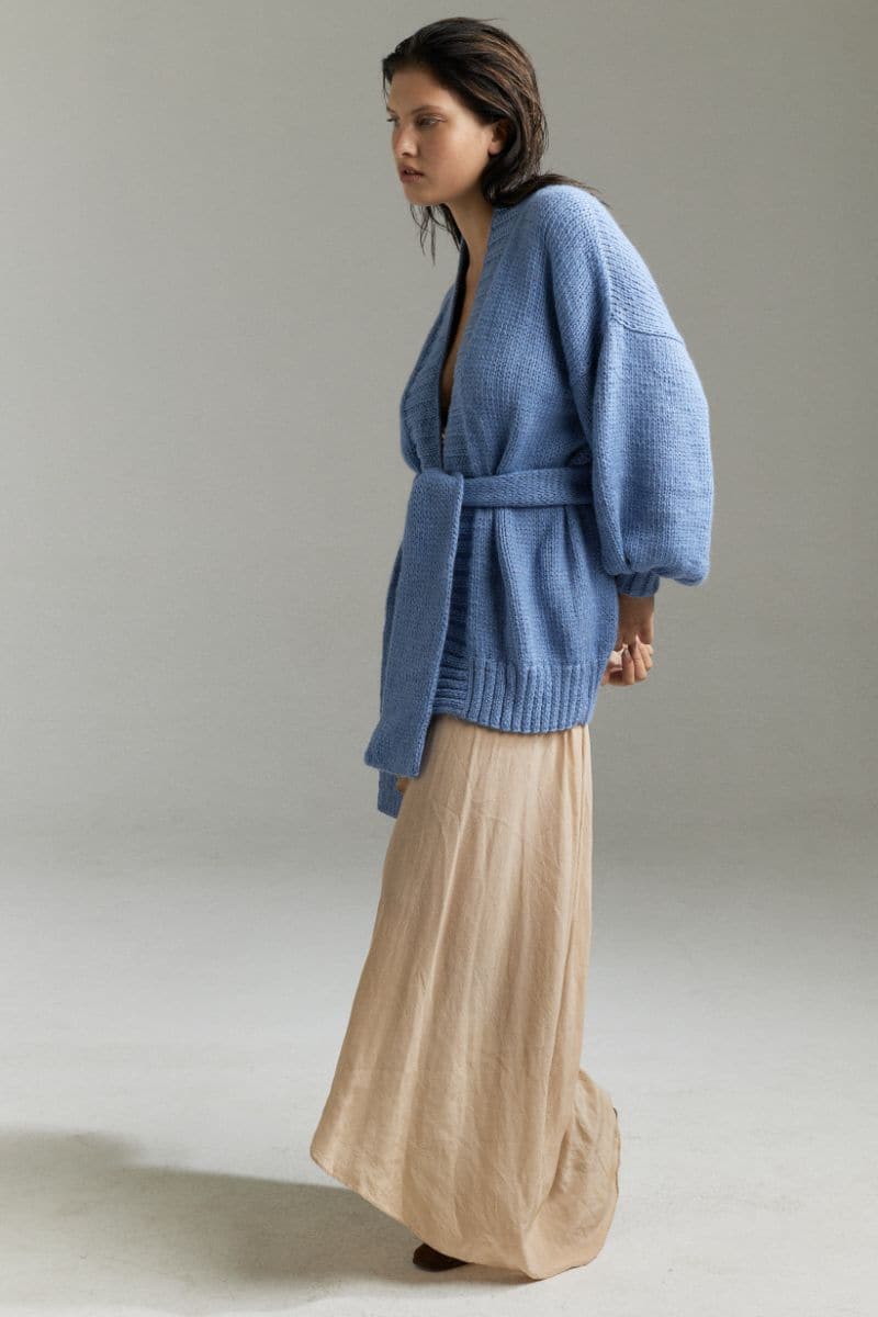 DEMOISELLE OVERSIZED BELTED CARDIGAN