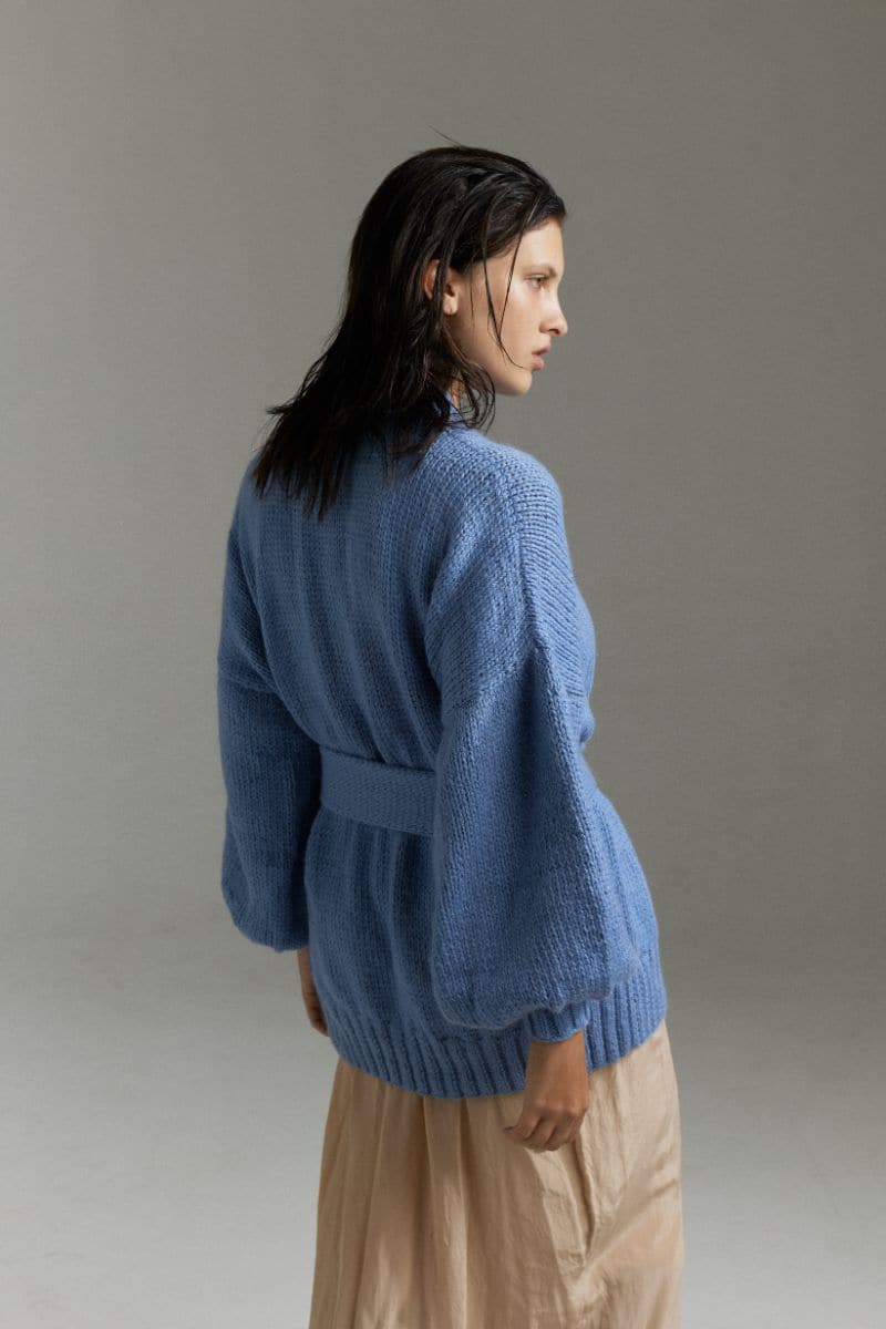 DEMOISELLE OVERSIZED BELTED CARDIGAN