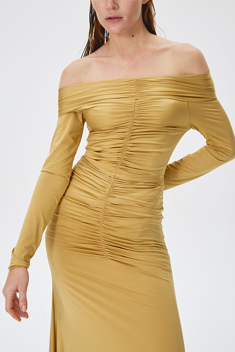 TREASURE DRESS IN GOLD