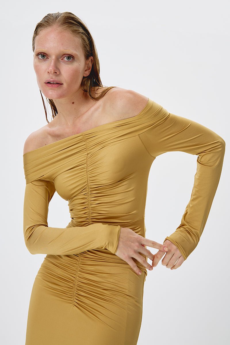 TREASURE DRESS IN GOLD