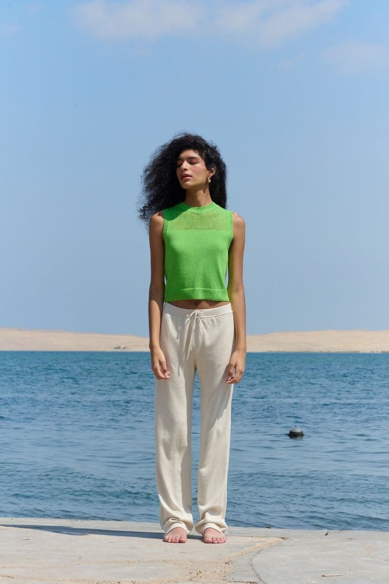 LA G LIME CROPPED VEST