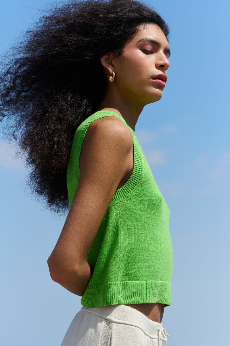 LA G LIME CROPPED VEST