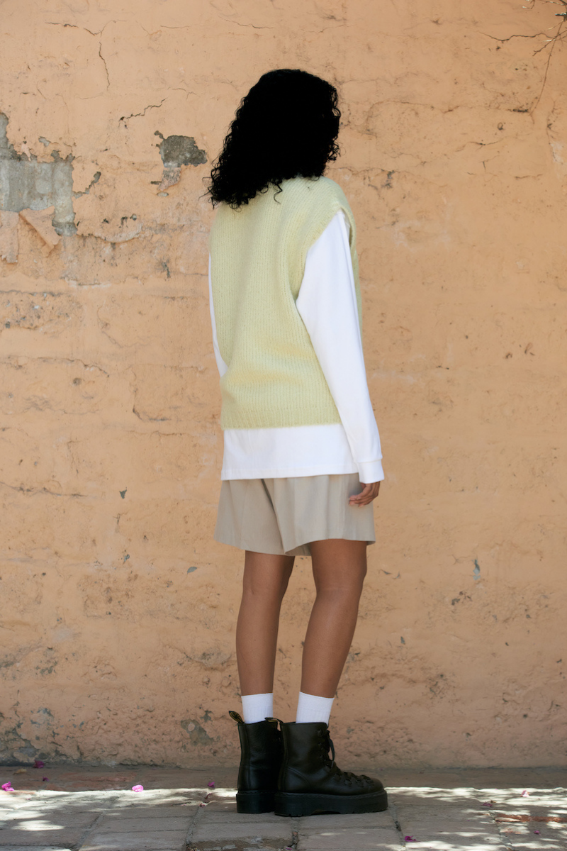 LA SIERRA KNITTED PISTACHIO VEST