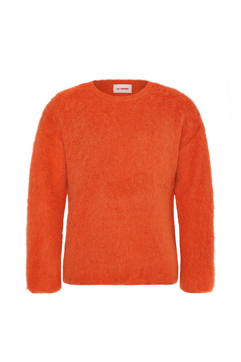 SURI KNITTED ORANGE CREWNECK