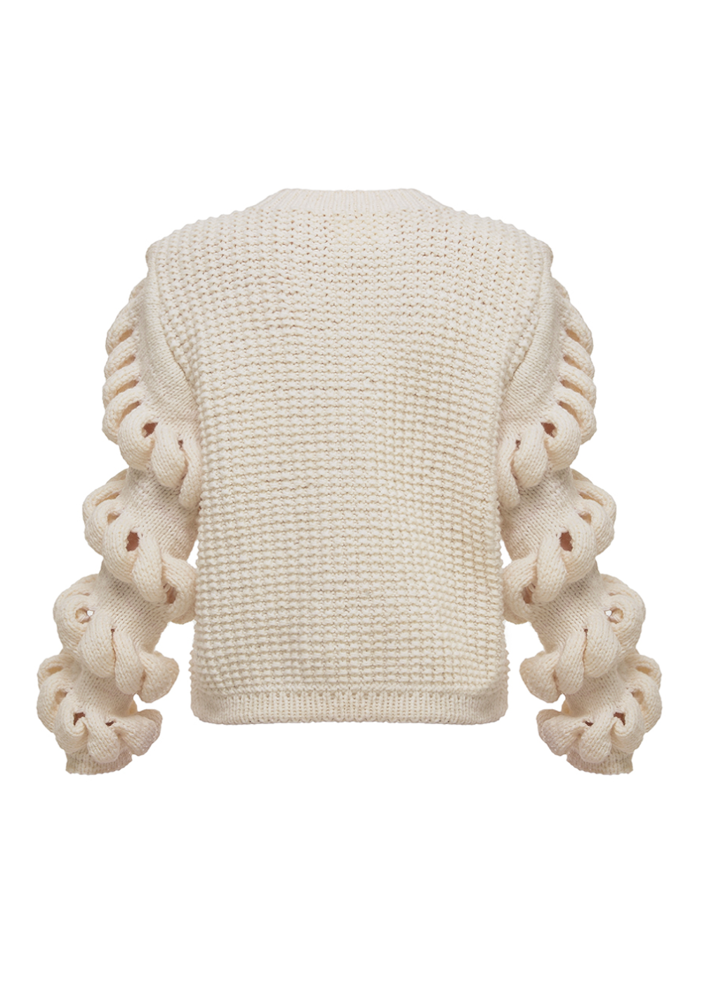 HAND-KNITTED WOOL-BLEND SWEATER