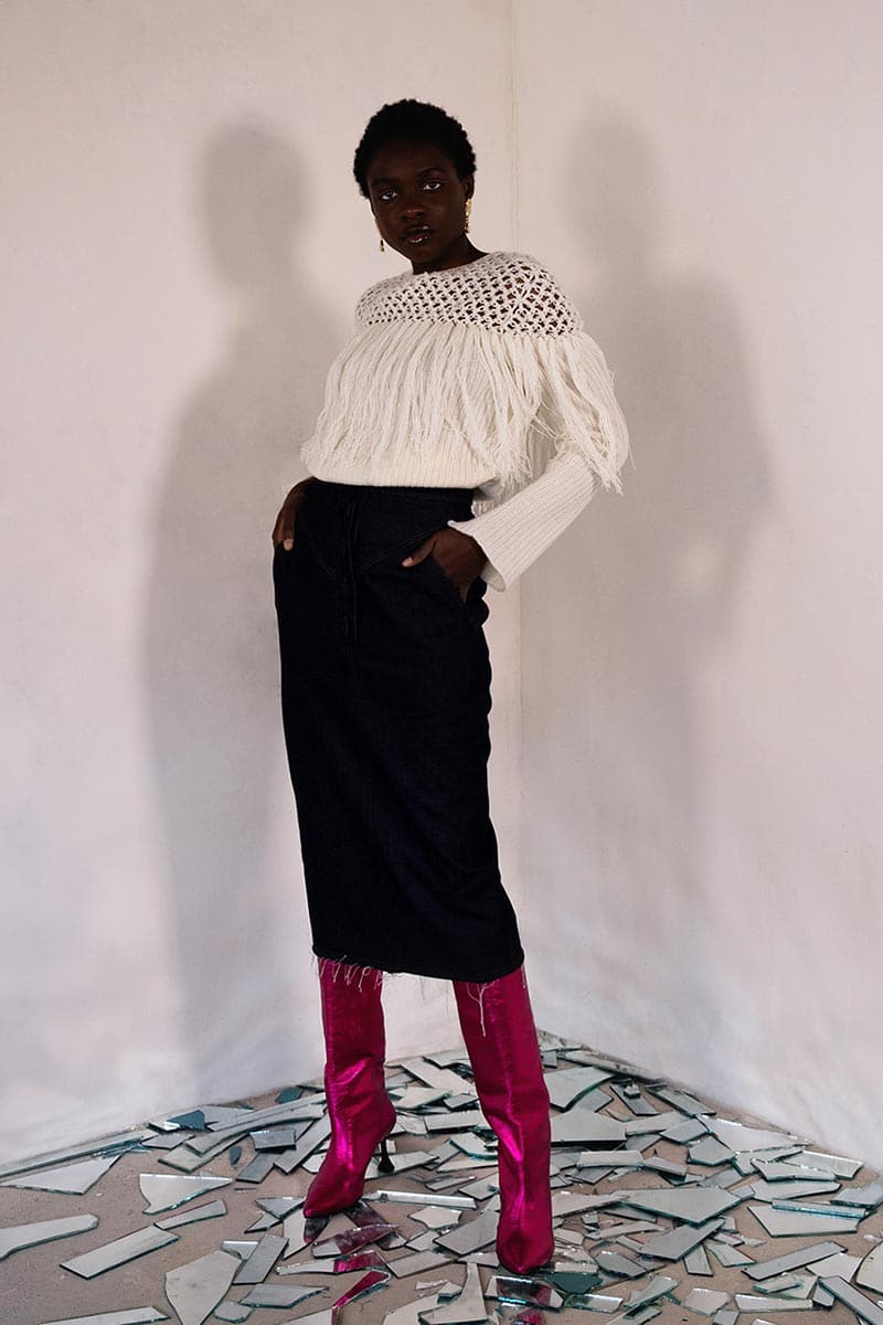 KNITTED SWEATER WITH FRINGES