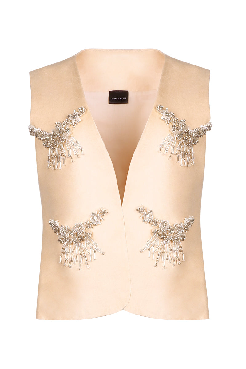 ALORA VEST IN SOFT YELLOW
