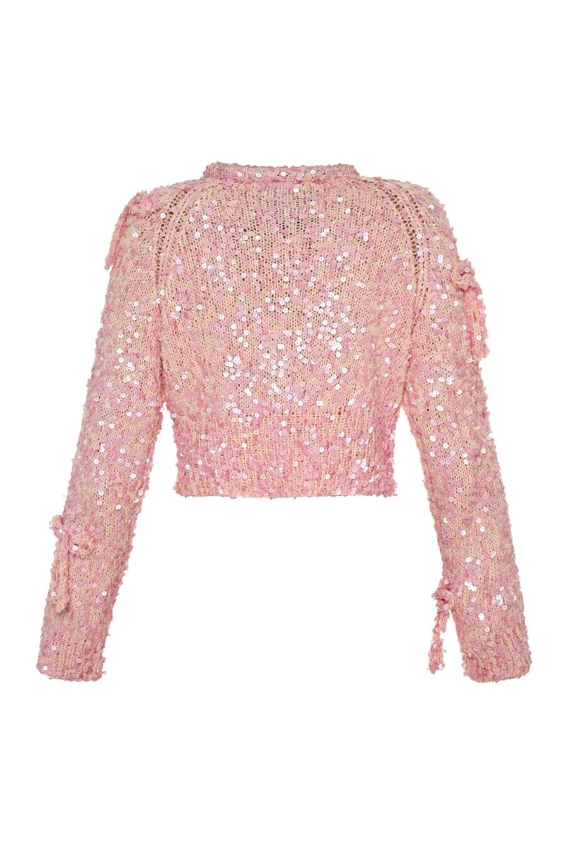 SALUE LONG SLEEVE SWEATER IN PINK