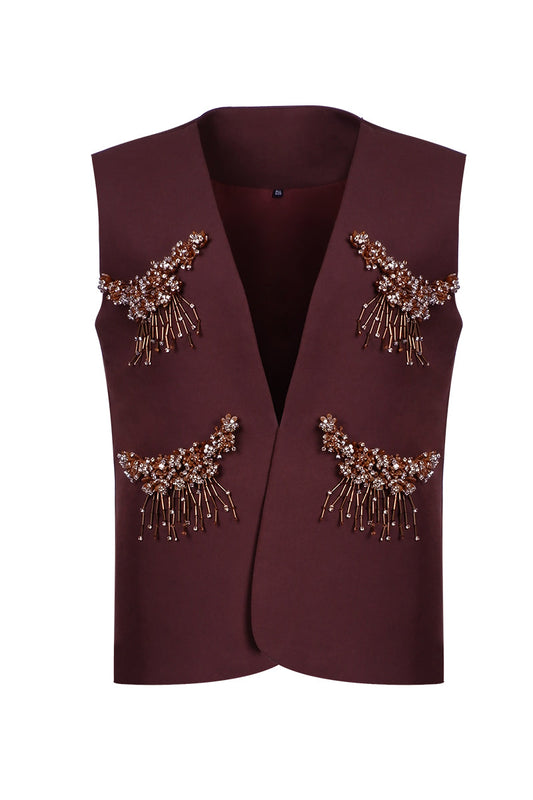 ALORA VEST IN BROWN