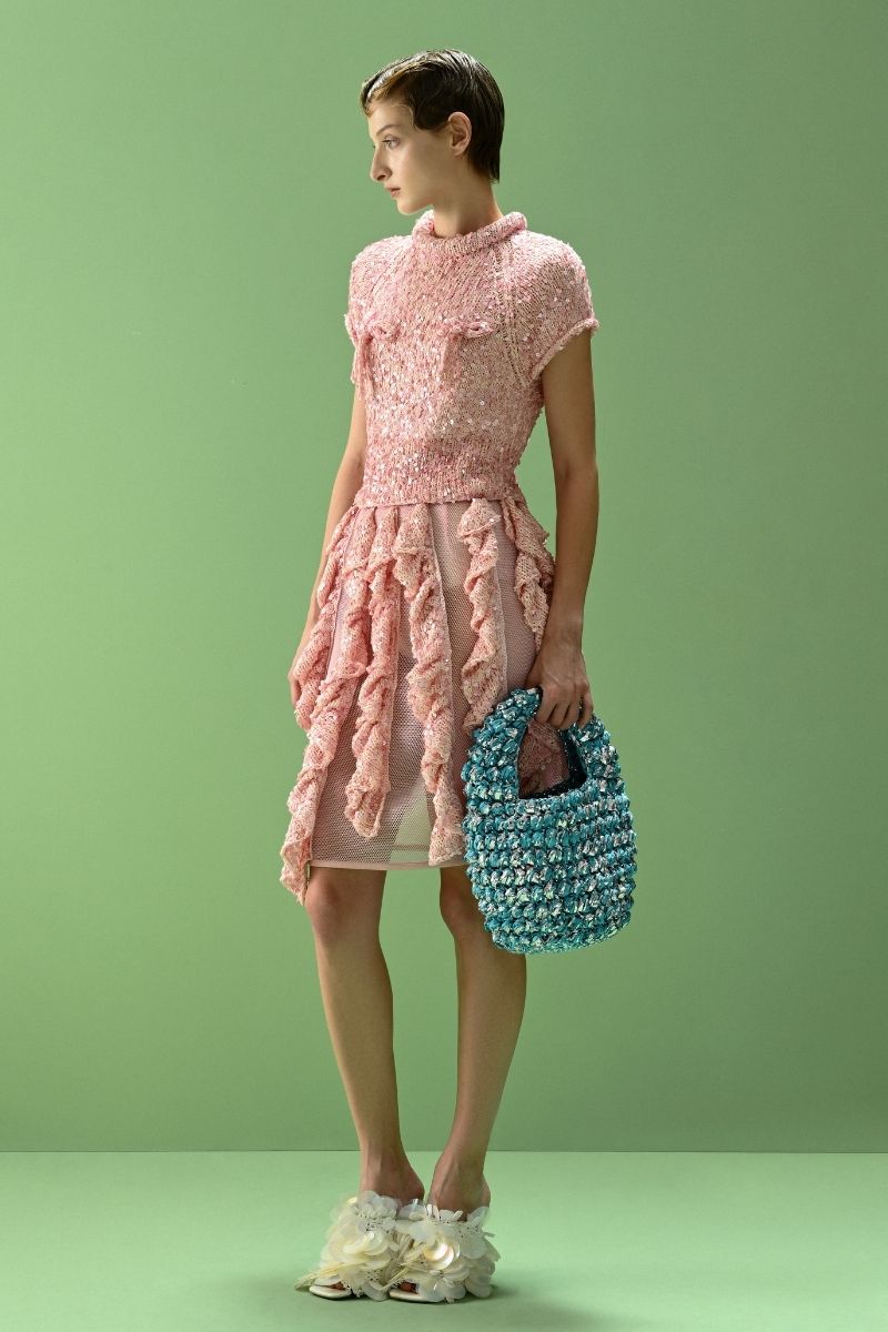 SALUE BOW SWEATER IN PINK
