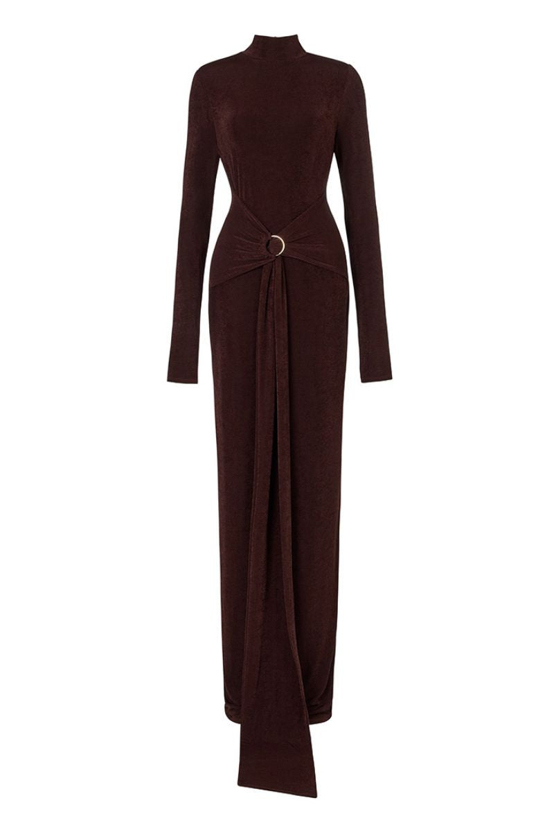 KHRISSY DRESS IN BROWN