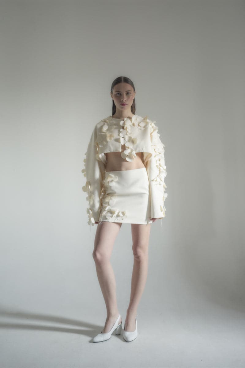 MILKY FLORAL BOLERO