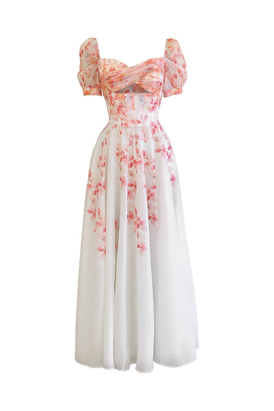 FLORAL MIRAGE MIDI DRESS