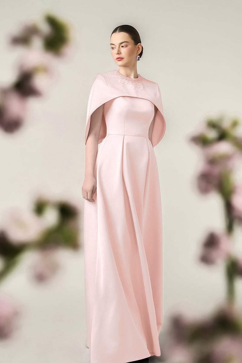 SILK TAFFETA DRESS IN PINK