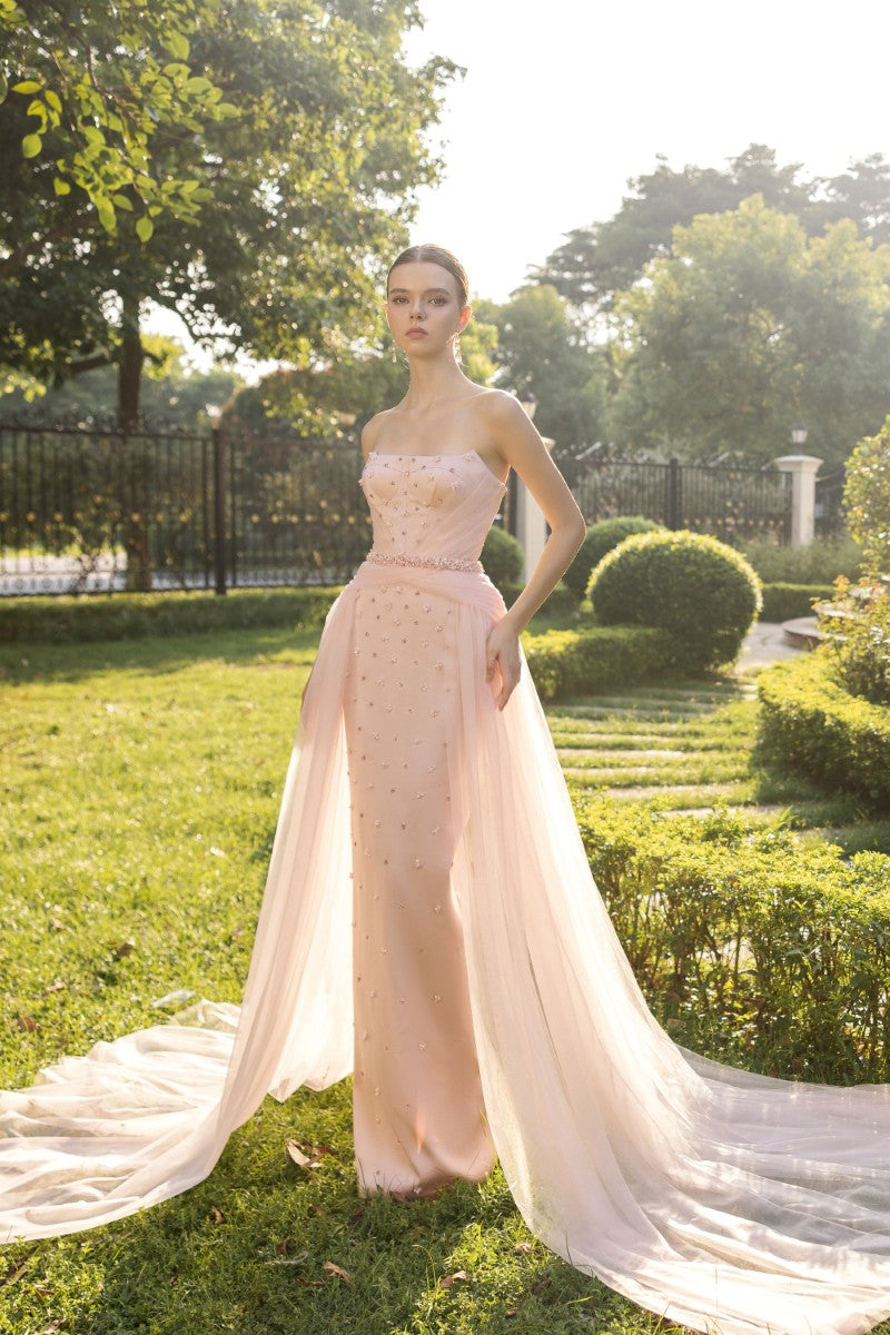 VALÉRIE SILK AND TULLE GOWN