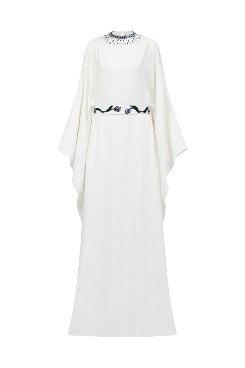 MAELLE CREPE GOWN IN WHITE