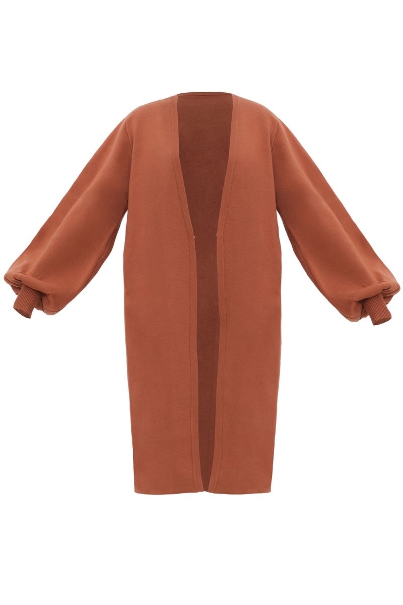 ONA KNIT CARDIGAN IN PUMPKIN