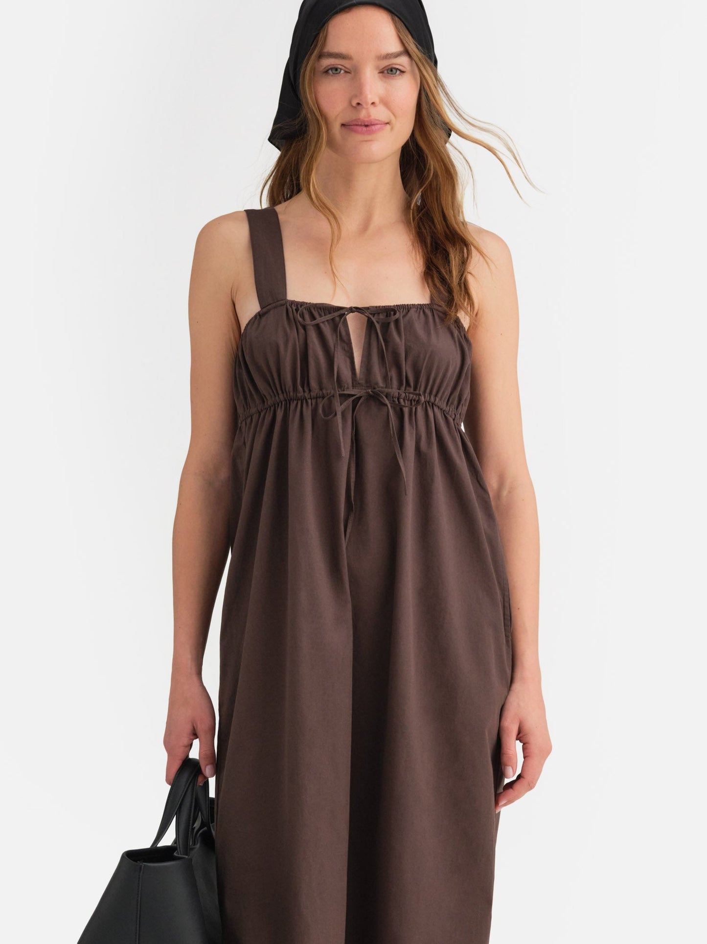 Organic Poplin Pocket Midi Dress