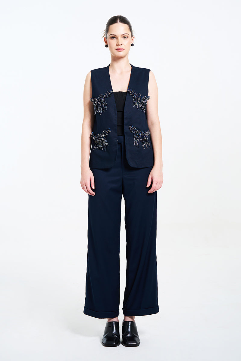 ALORA VEST IN NAVY