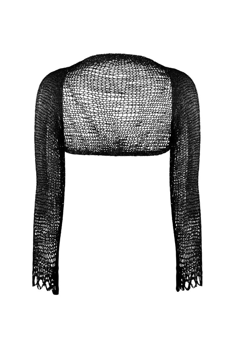 BLACK CHAIN BOLERO SHRUG