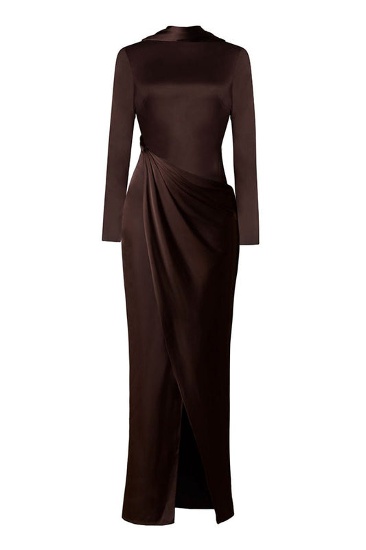 KHODA DRESS IN BROWN