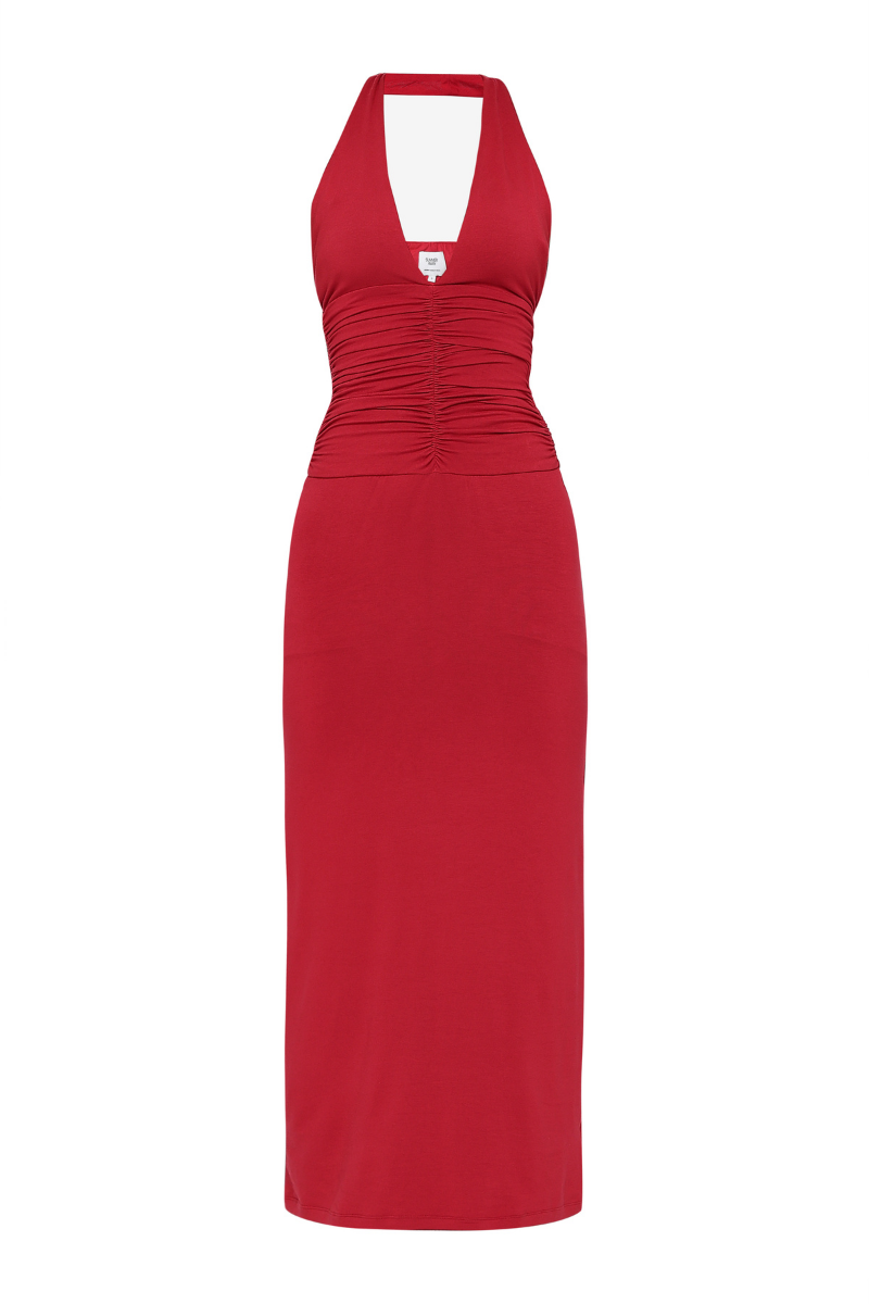 GARDA MAXI DRESS IN CHERRY