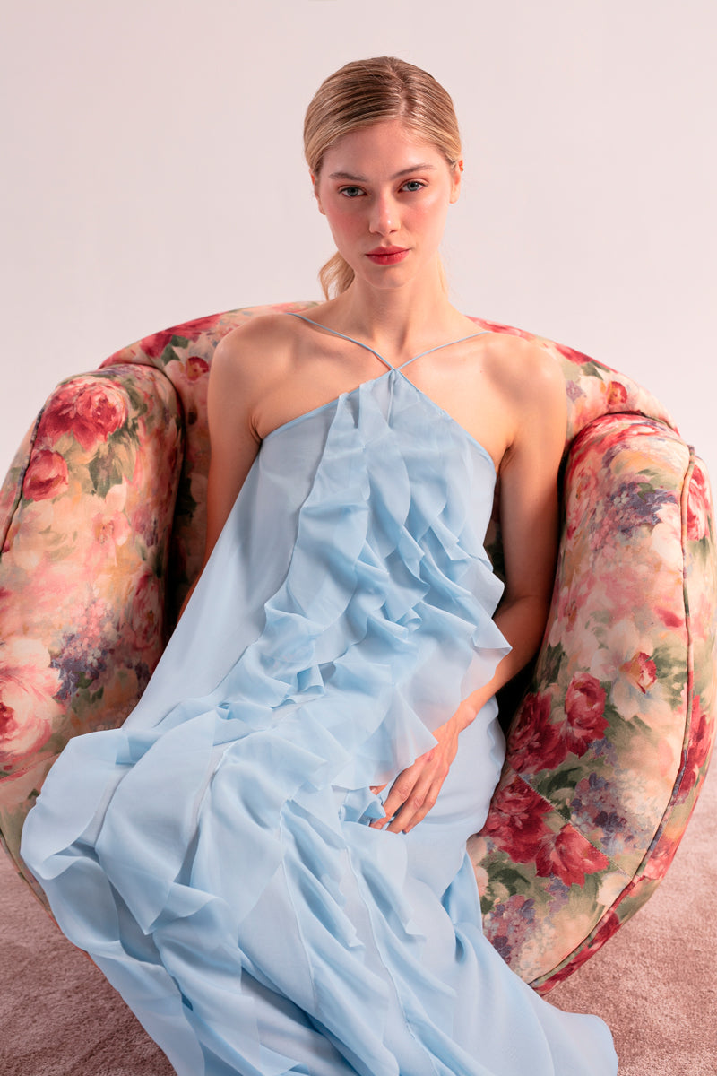 AQUA DRESS IN SKY BLUE