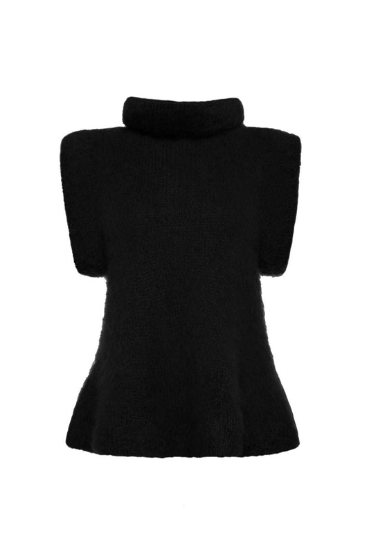 KNITTED SWEATER IN BLACK