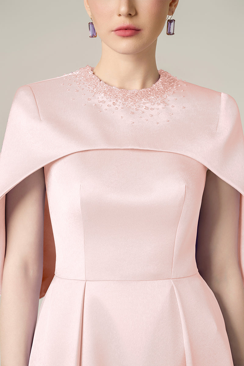SILK TAFFETA DRESS IN PINK