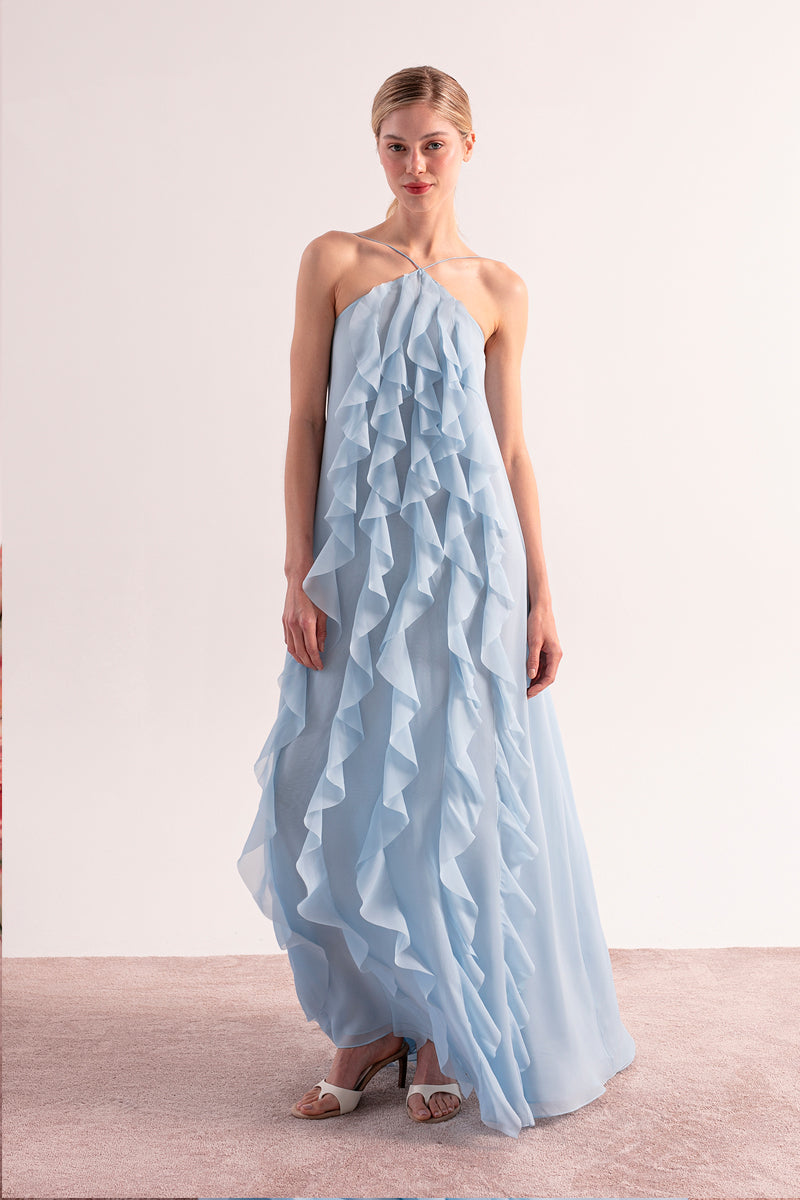 AQUA DRESS IN SKY BLUE