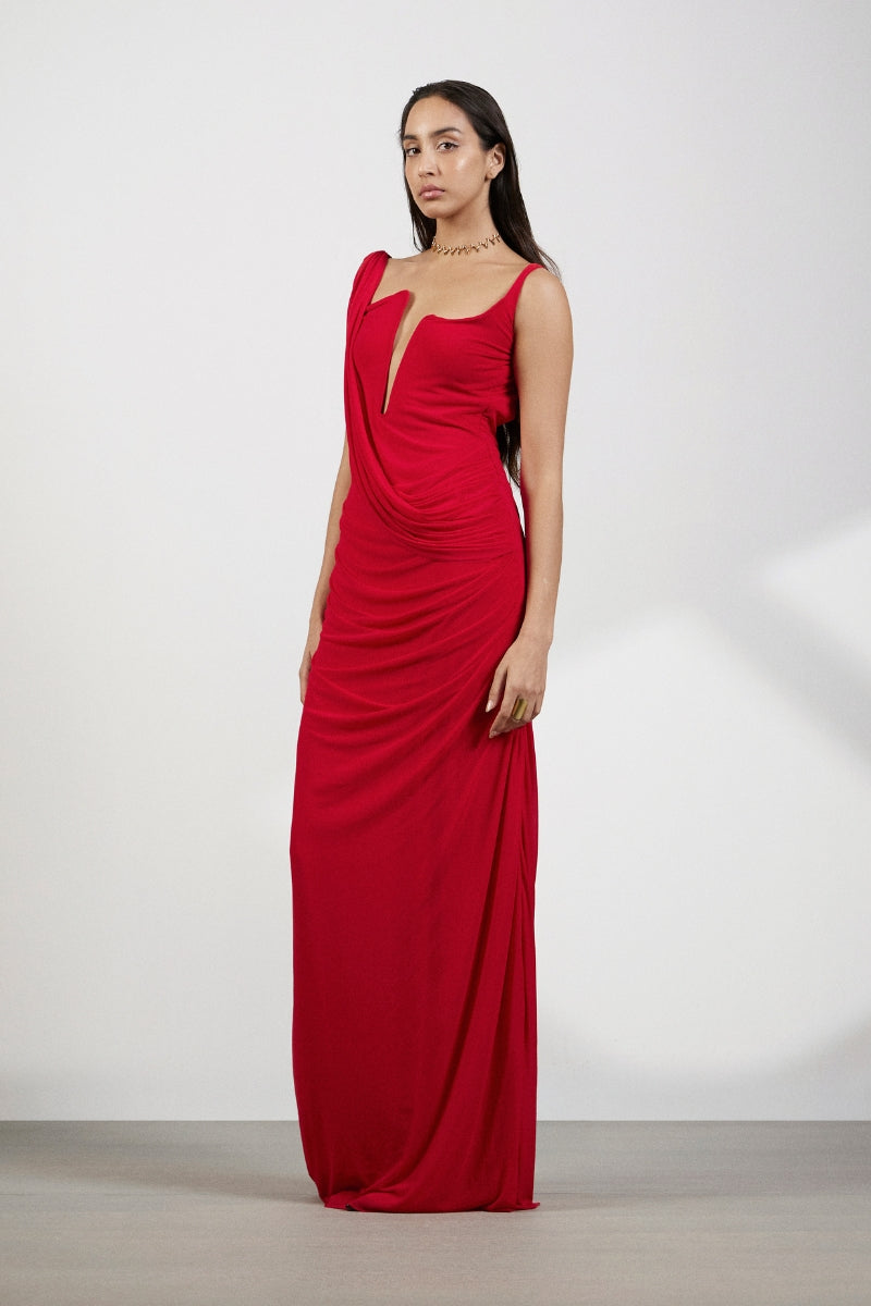 ADRIANA RED MAXI DRESS