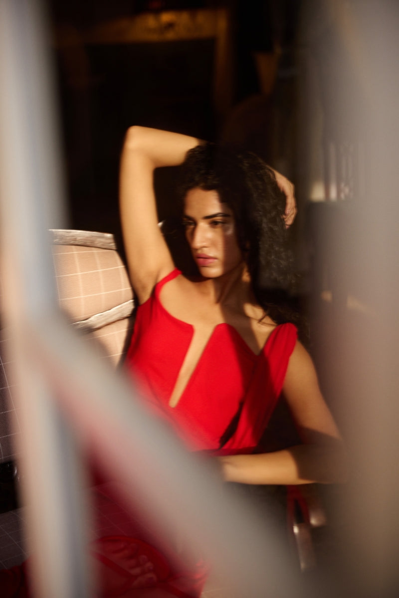 ADRIANA RED MAXI DRESS