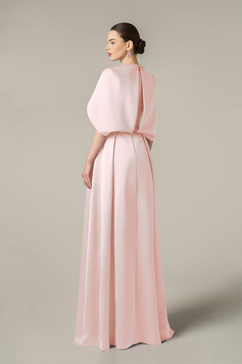 SILK TAFFETA DRESS IN PINK