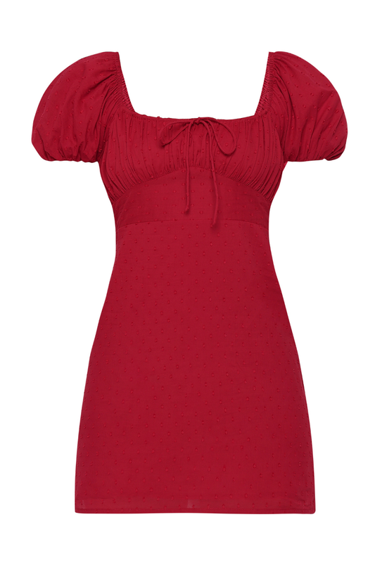 DOMINICA MINI DRESS IN CHERRY