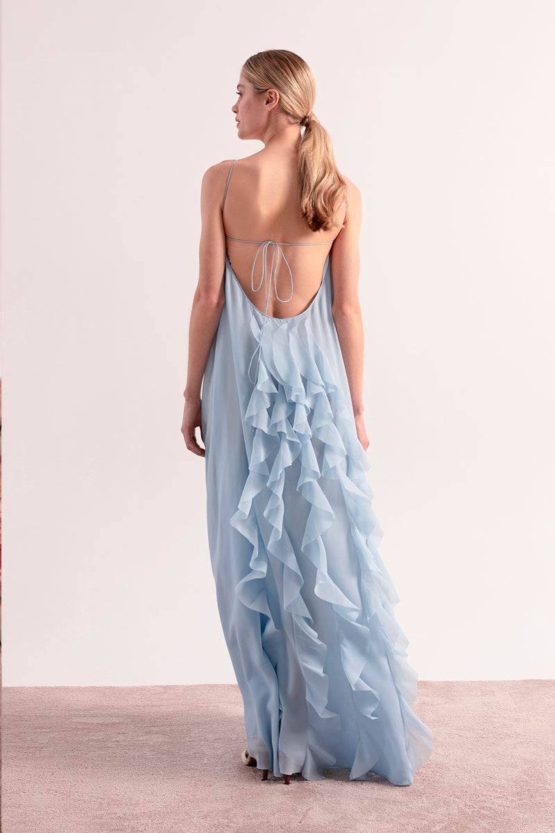 AQUA DRESS IN SKY BLUE