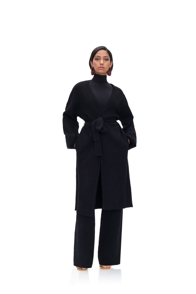 ONA KNIT CARDIGAN IN ONYX