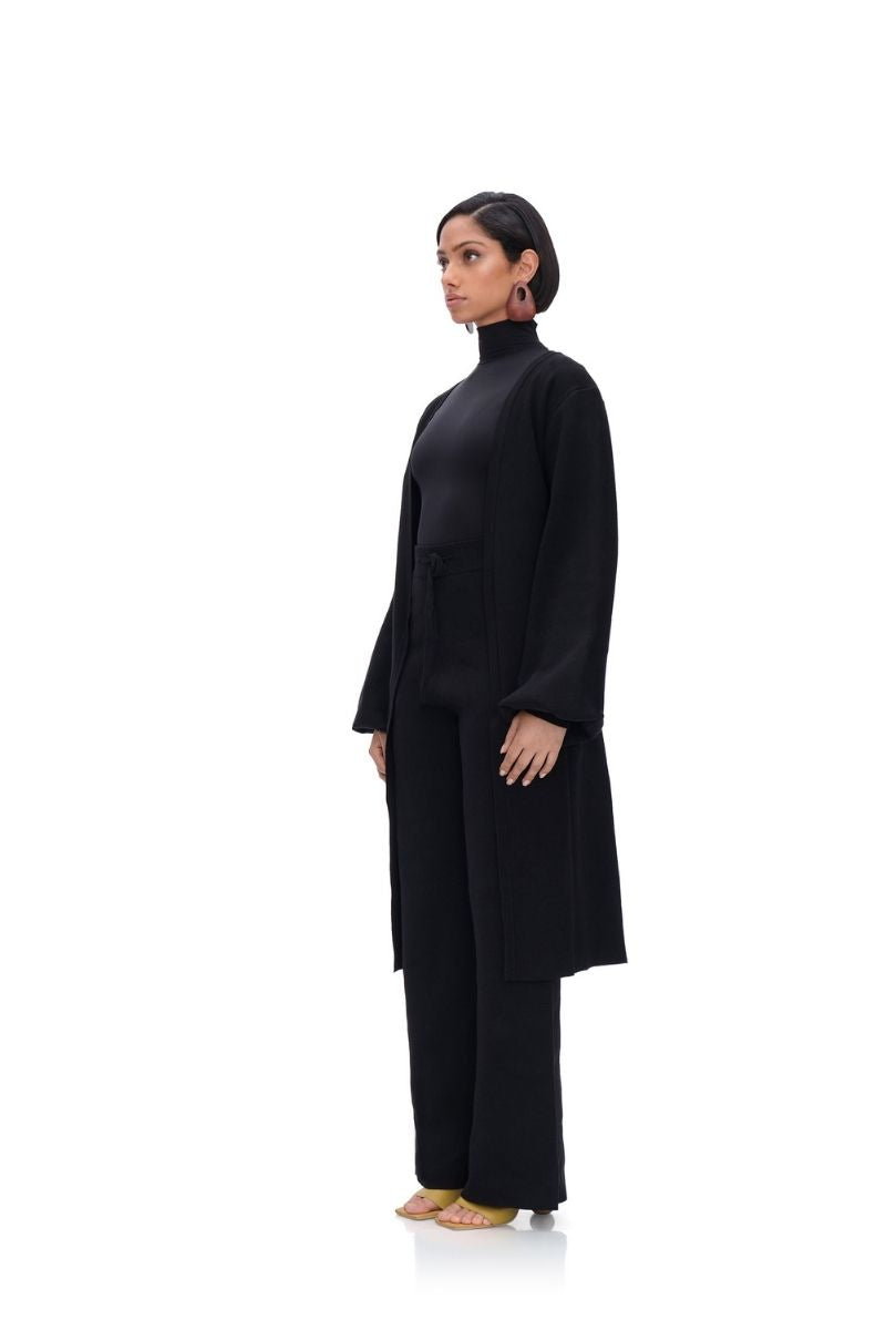 ONA KNIT CARDIGAN IN ONYX