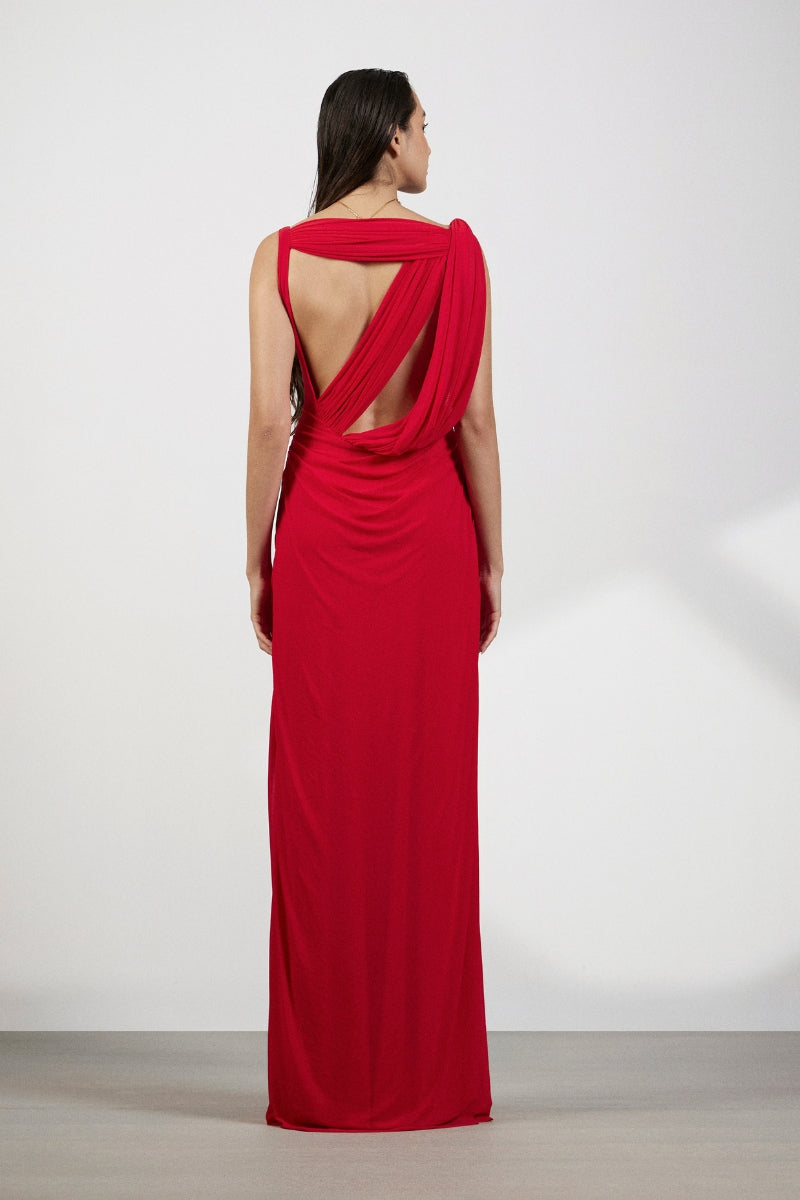 ADRIANA RED MAXI DRESS