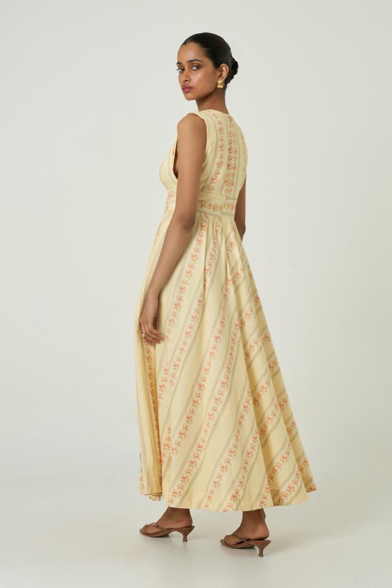 SOLEIL MIDI DRESS IN FLORAL TRAIL