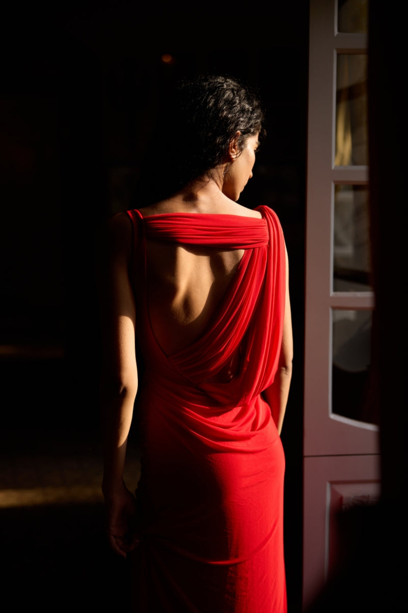 ADRIANA RED MAXI DRESS