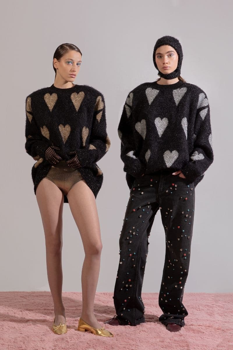 VALENTINES SILVER HEART SWEATER