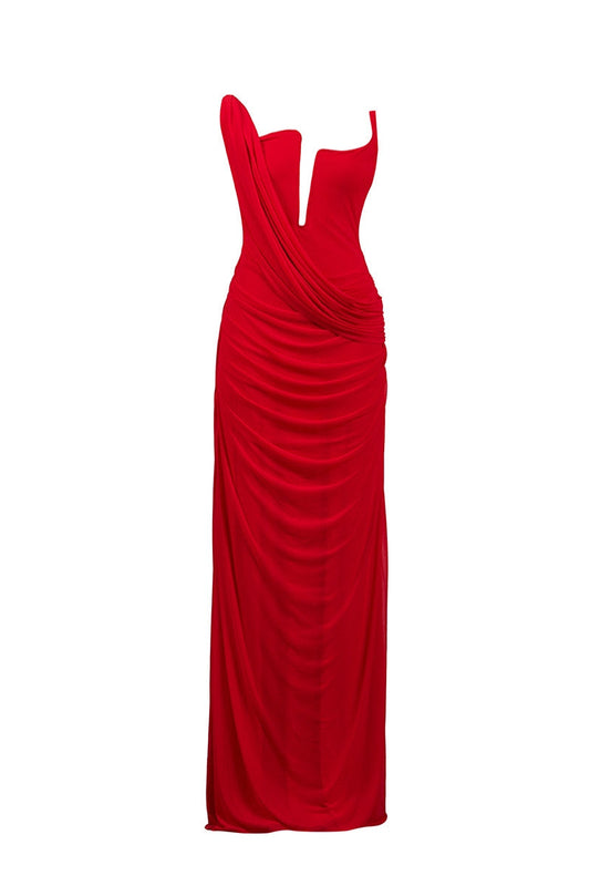 ADRIANA RED MAXI DRESS