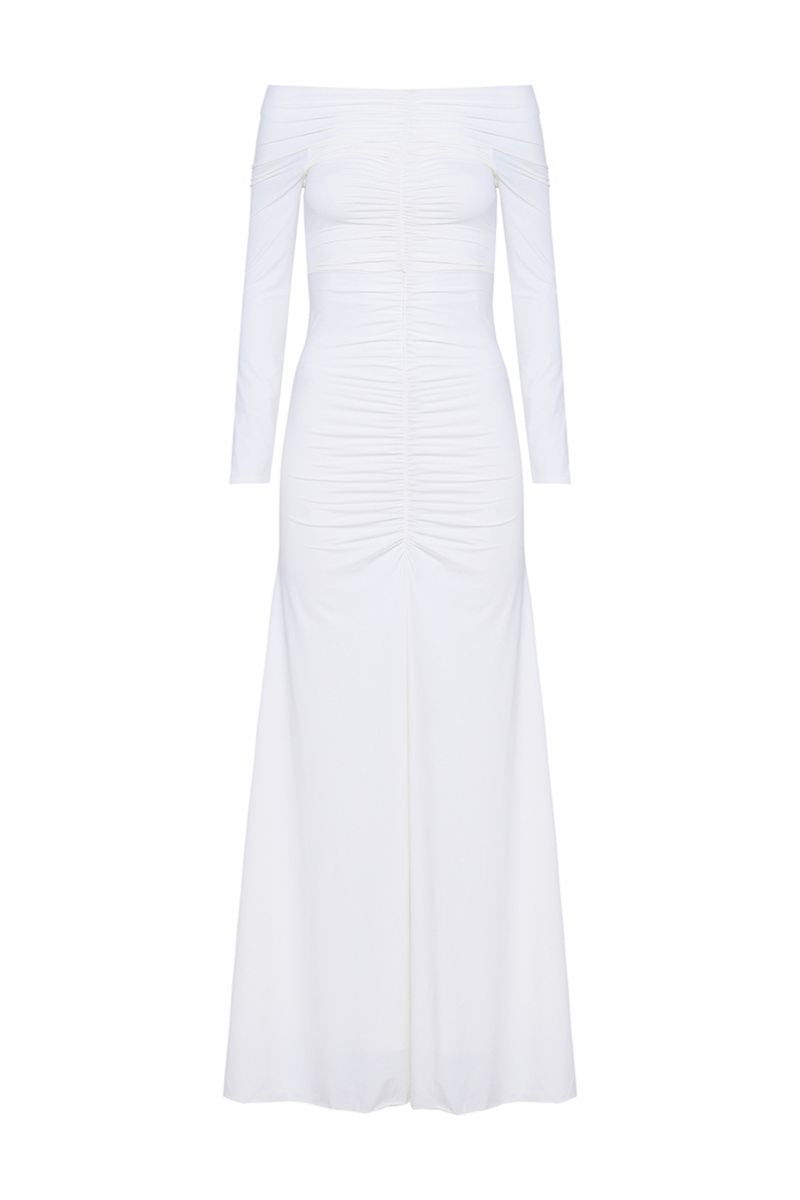 TREASURE DRESS IN OFF WHITE
