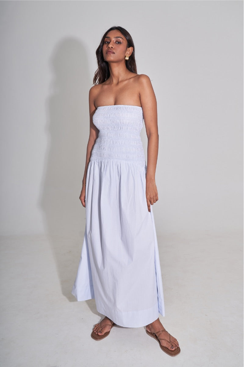 PROVENCE DRESS IN ICE BLUE