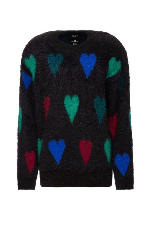 VALENTINES MULTICOLOR HEART SWEATER