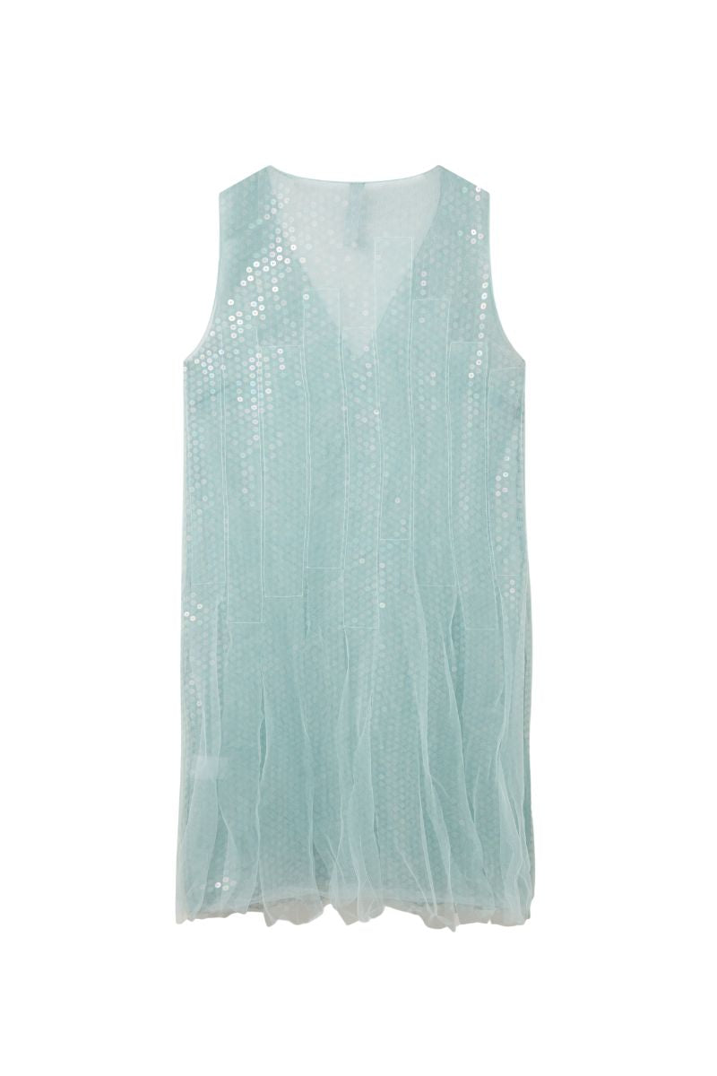 PINA TULLE DRESS IN BLUE MIX