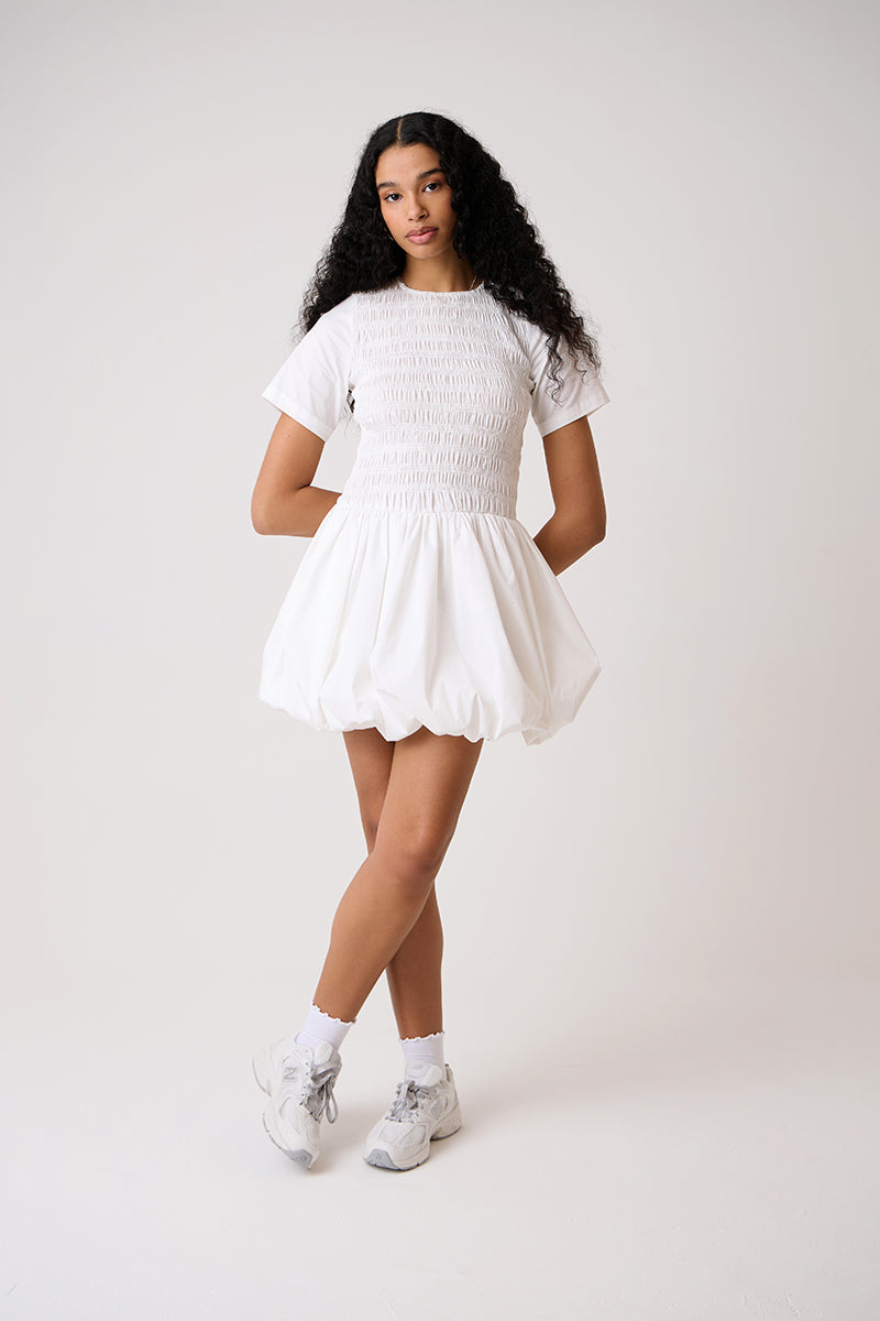 ELEANOR WHITE MINI DRESS