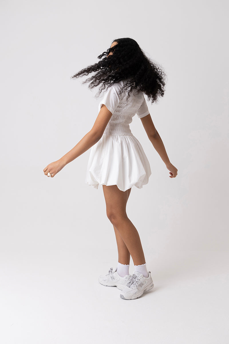ELEANOR WHITE MINI DRESS
