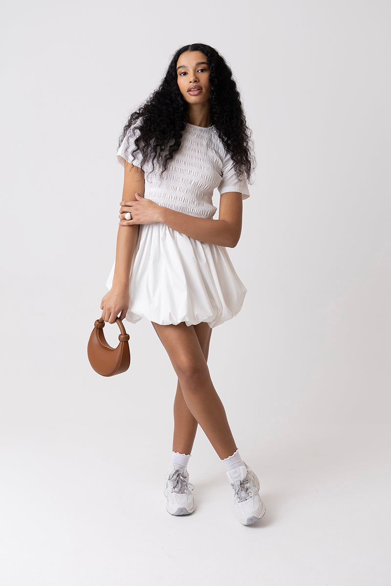 ELEANOR WHITE MINI DRESS