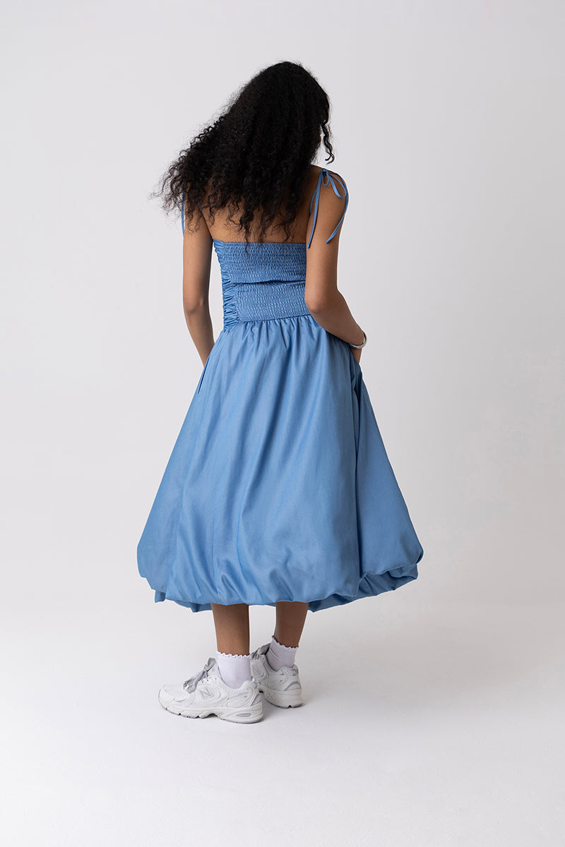 ALEXA CHAMBRAY MIDI DRESS
